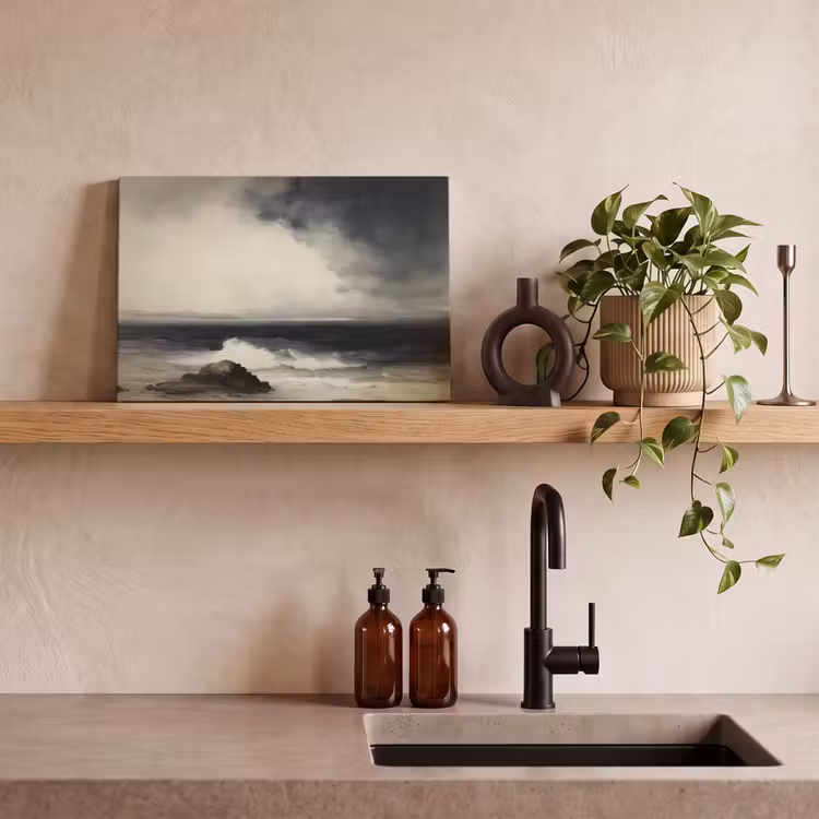 Canvas schilderij - Zee - Rotsen - Storm — 2