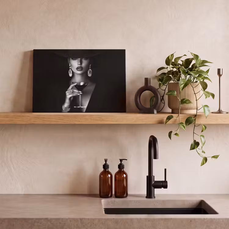 Canvas schilderij - Vrouw - Cocktail - Chic — 2