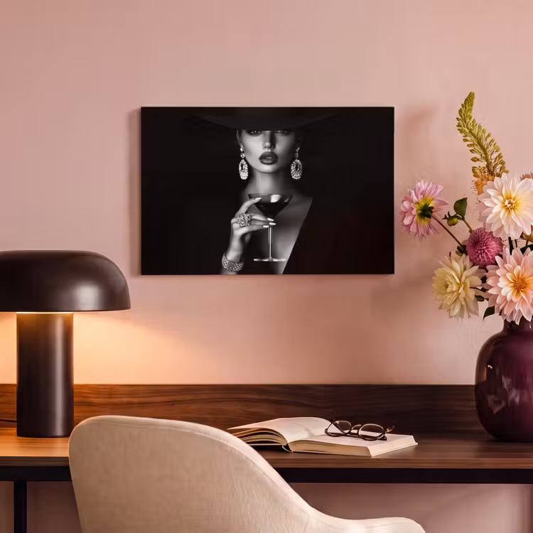 Canvas schilderij - Vrouw - Cocktail - Chic — 3