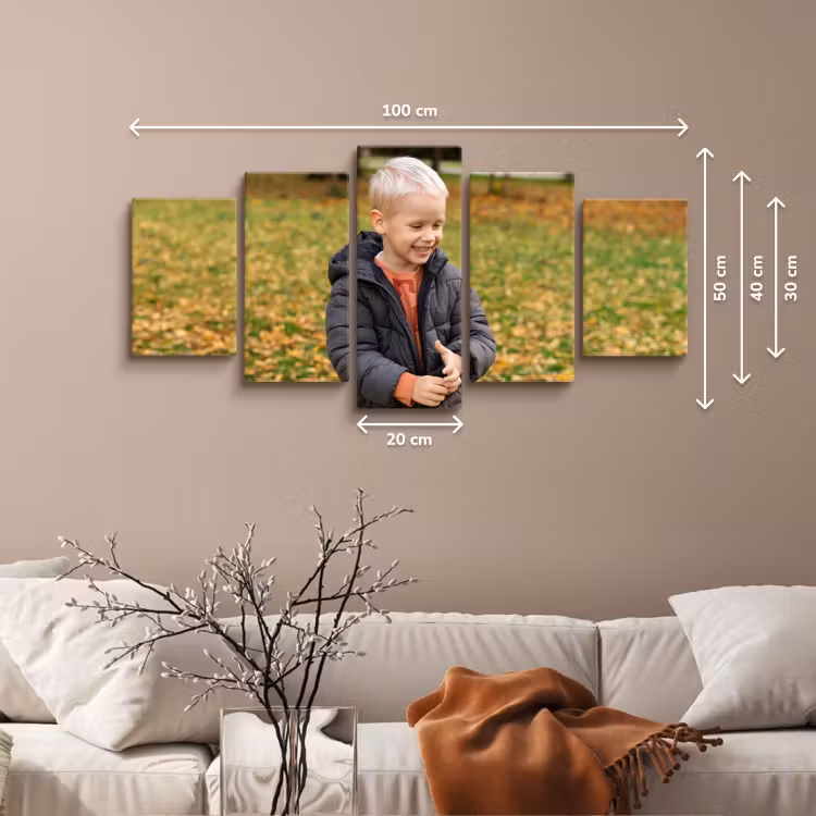 Canvas vijfluik - 100x50 cm — 2