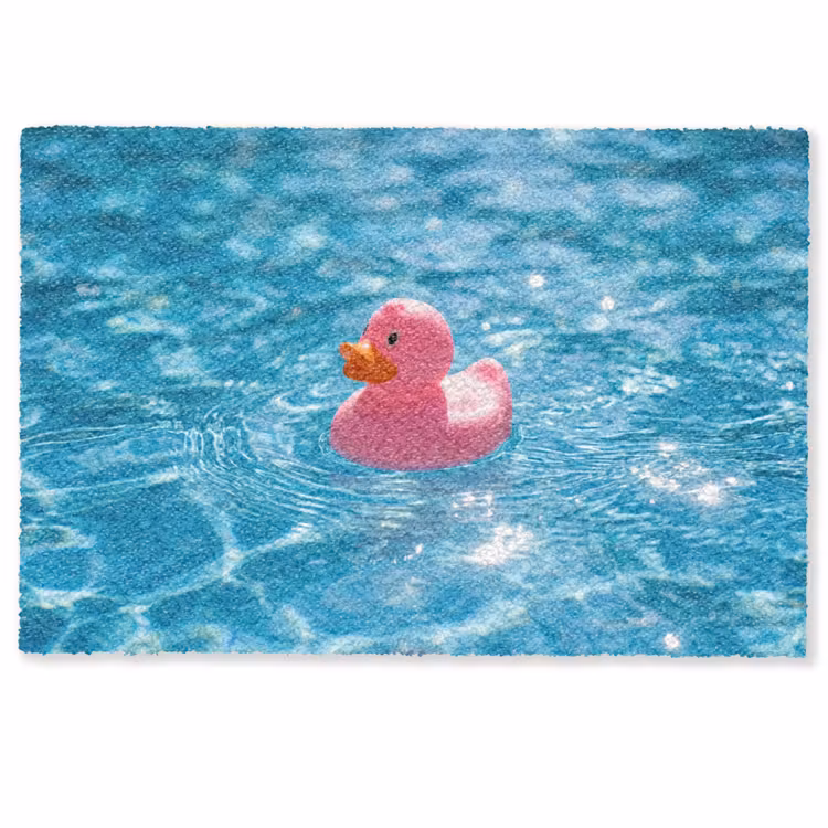 Deurmat - Badeend - Dobberend - Roze — 1