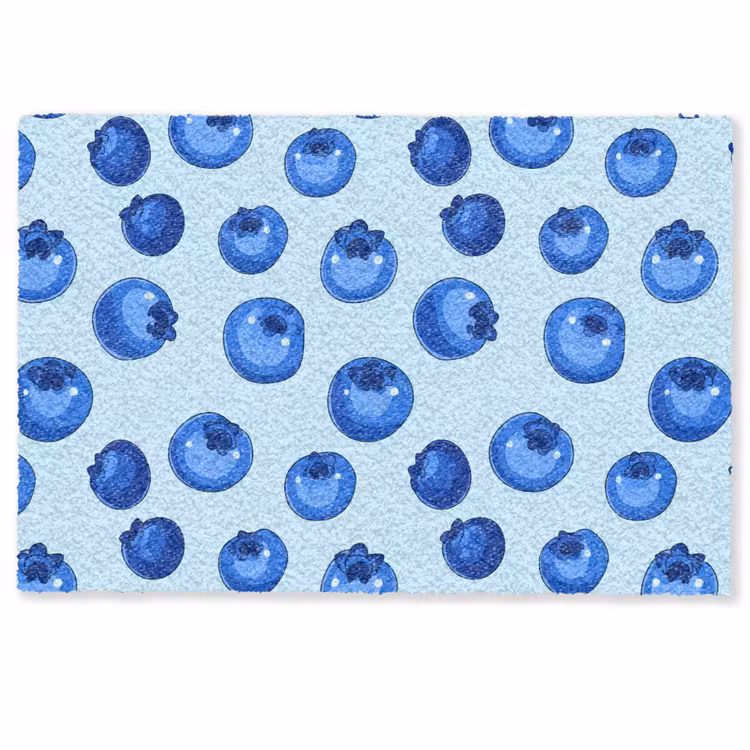 Deurmat - Bessen - Modern - Blauw — 1