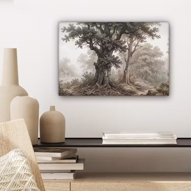 Canvas schilderij - Natuur - Bos - Eik — 4