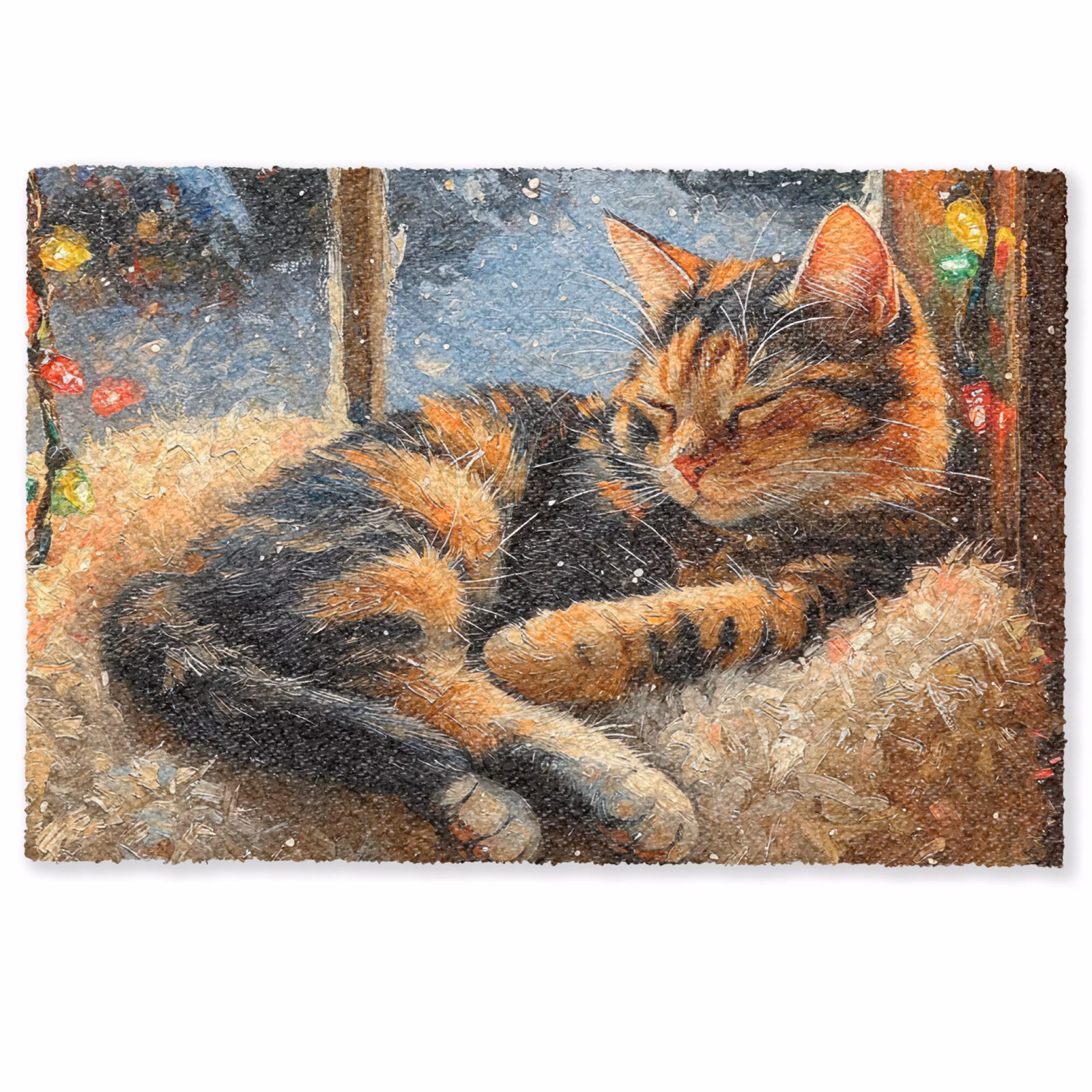 Deurmat - Kat - Kerst - Winter - Dier — 1