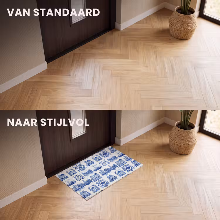 Deurmat - Huizen - Schepen - Blauw — 3