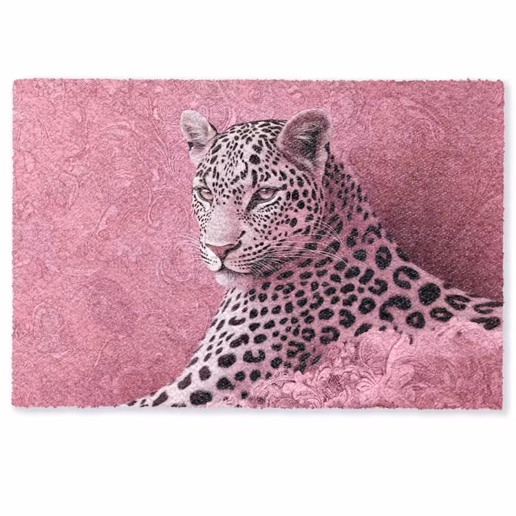 Deurmat - Panter - Luxe - Roze — 1