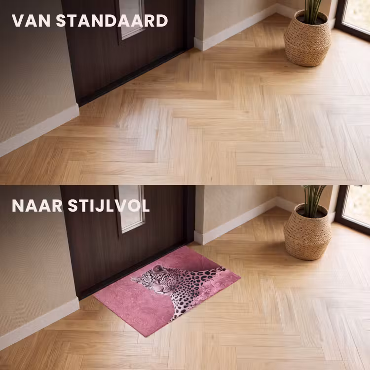 Deurmat - Panter - Luxe - Roze — 3