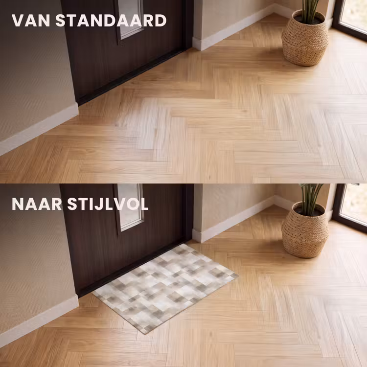 Deurmat - Textuur - Linnen - Beige — 3