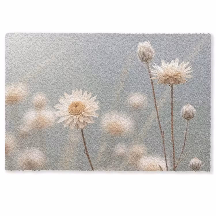 Deurmat - Strobloemen - Wit - Daglicht — 1
