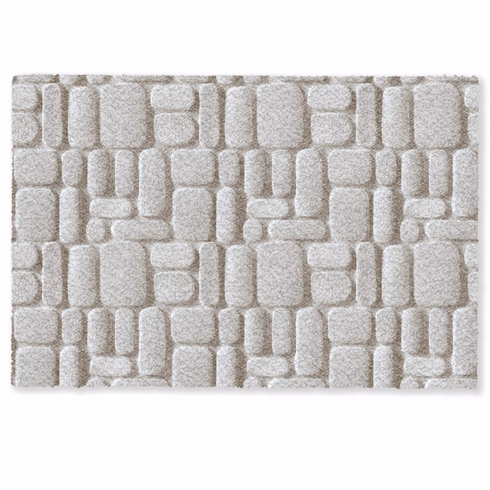Deurmat - Reliëf - Structuur - Wit — 1