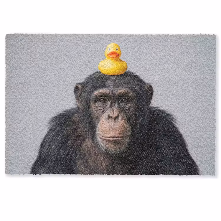 Deurmat - Chimpansee - Badeend - Grijs — 1