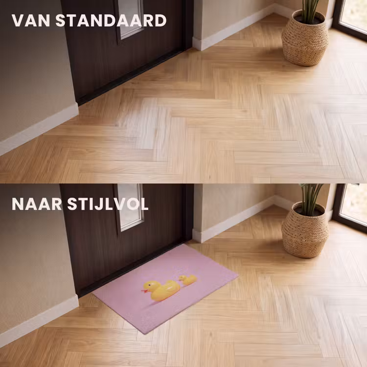 Deurmat - Eendjes - Vrolijk - Roze — 3