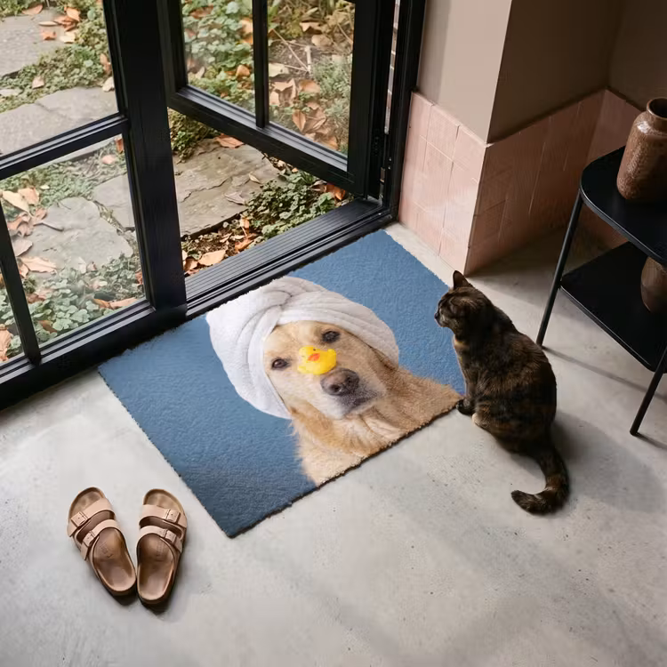 Deurmat - Hond - Badeend - Geel — 2