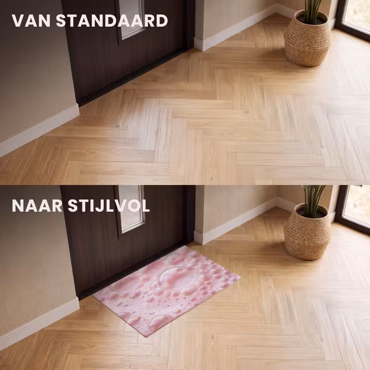 Deurmat - Schuim - Structuur - Roze — 3