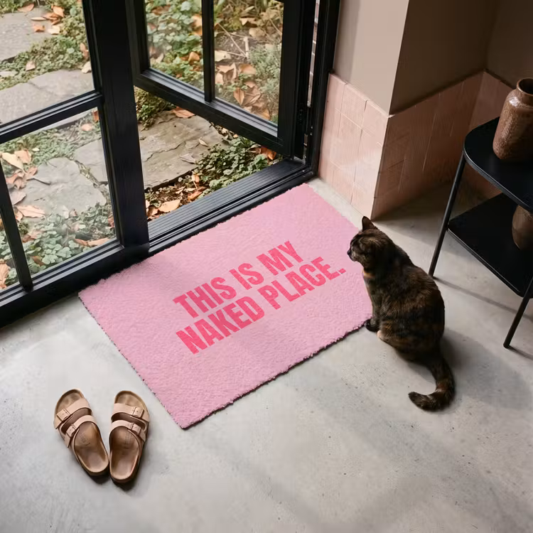 Deurmat - Tekst - Modern - Roze — 2