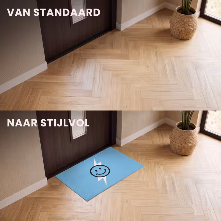 Deurmat - Smiley - Blauw - Bliksem — 3
