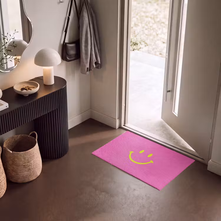 Deurmat - Smiley - Vrolijk - Roze — 8