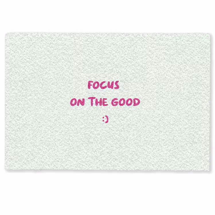 Deurmat - Focus - Beige - Roze - Smiley — 1