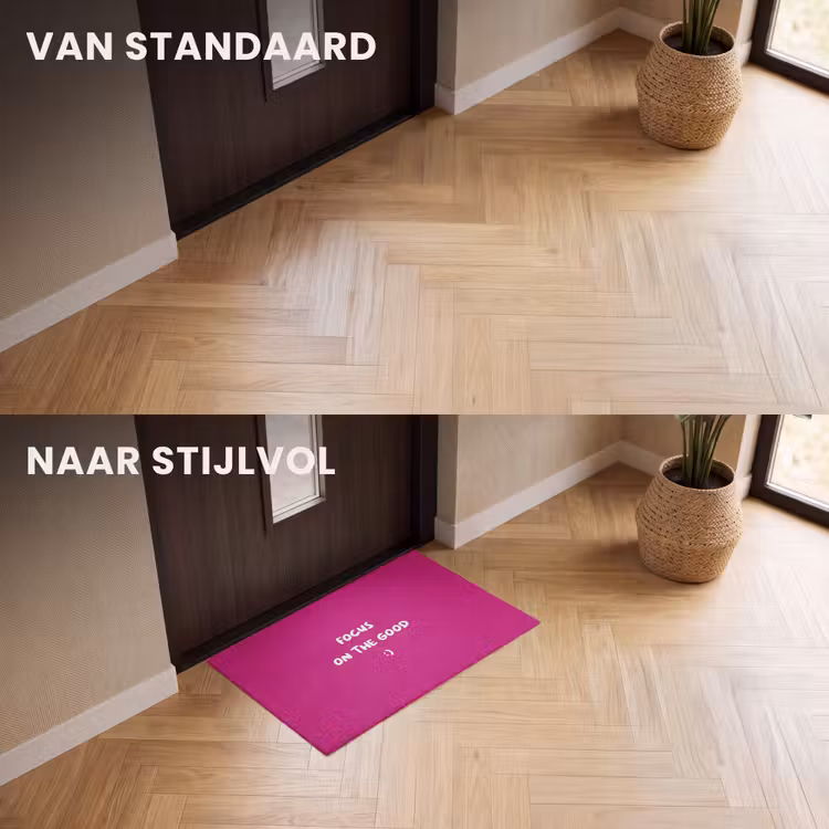 Deurmat - Focus - Smiley - Roze — 3