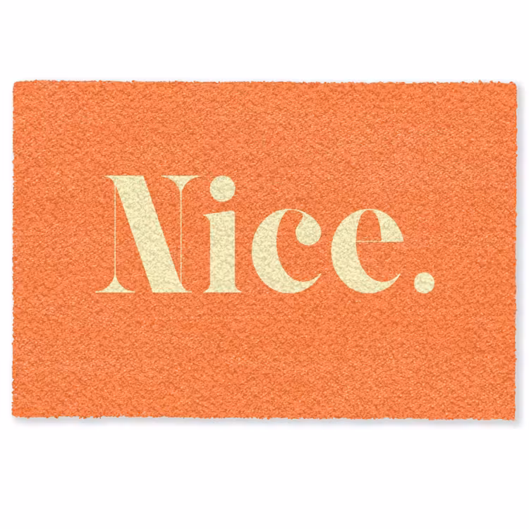 Deurmat - Oranje - Gebroken wit - Nice — 1
