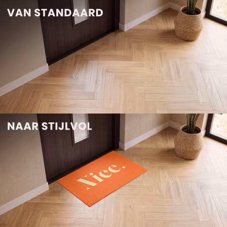 Deurmat - Oranje - Gebroken wit - Nice — 3