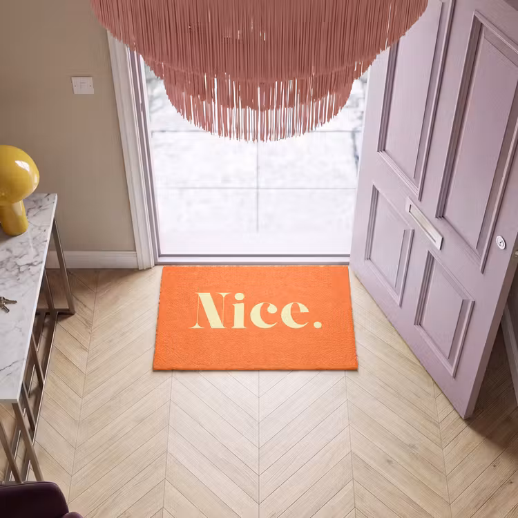 Deurmat - Oranje - Gebroken wit - Nice — 4