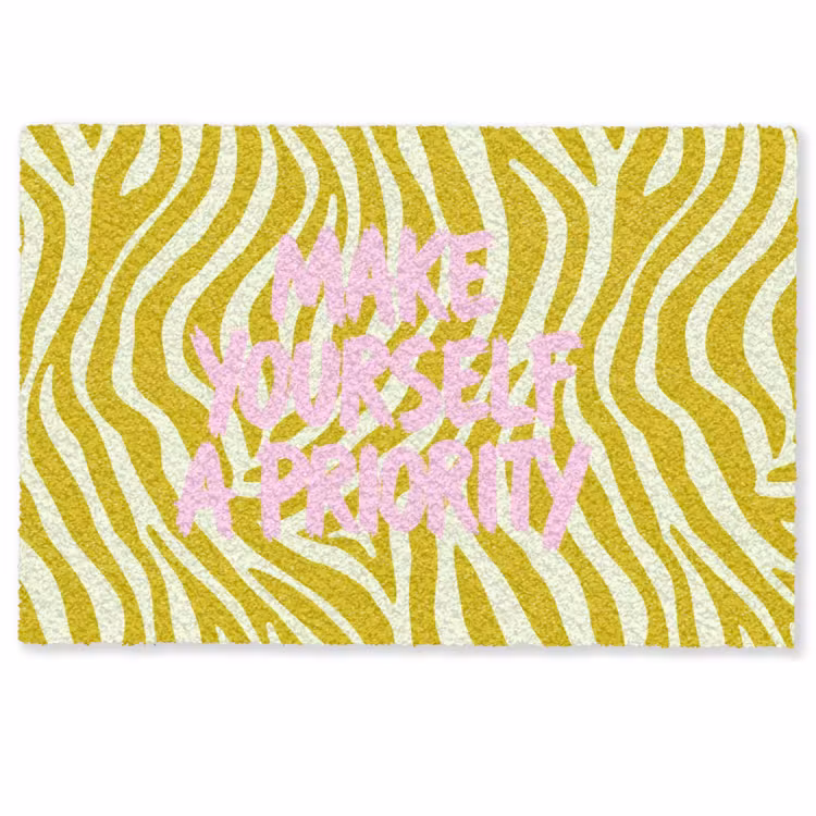 Deurmat - Zebraprint - Priority - Roze — 1