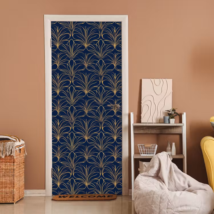 Deursticker - Deco - Waaier - Blauw — 2