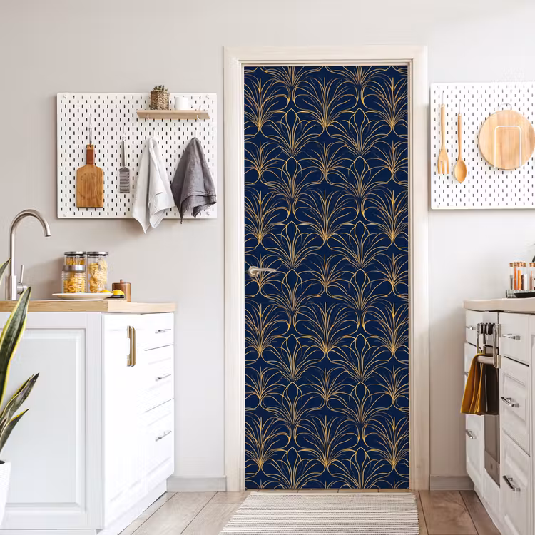 Deursticker - Deco - Waaier - Blauw — 7
