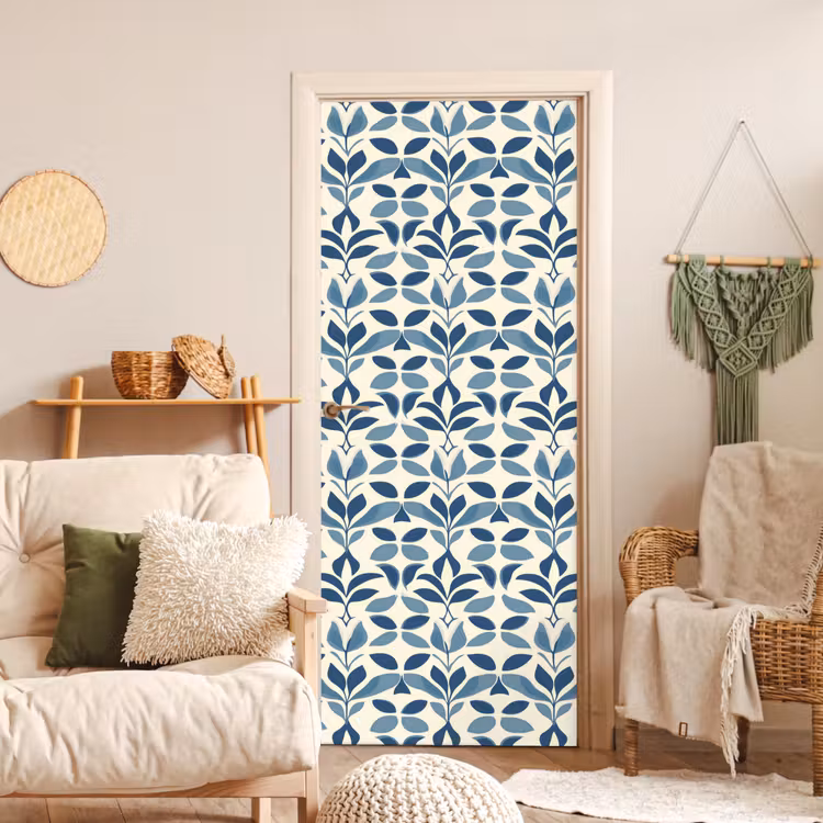 Deursticker - Flora - Modern - Blauw — 4