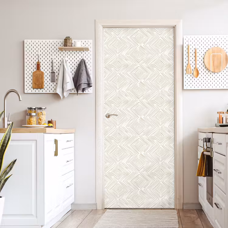 Deursticker - Abstract - Ruiten - Beige — 7