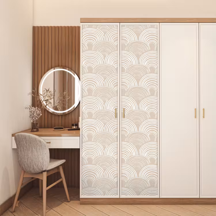 Deursticker - Golven - Structuur - Beige — 5