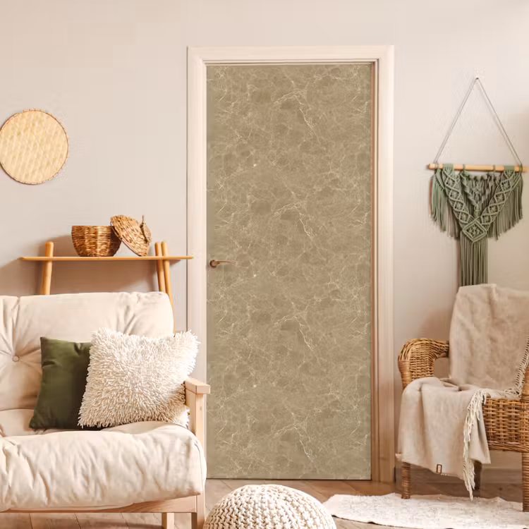Deursticker - Beige - Marmer - Witte aders — 4