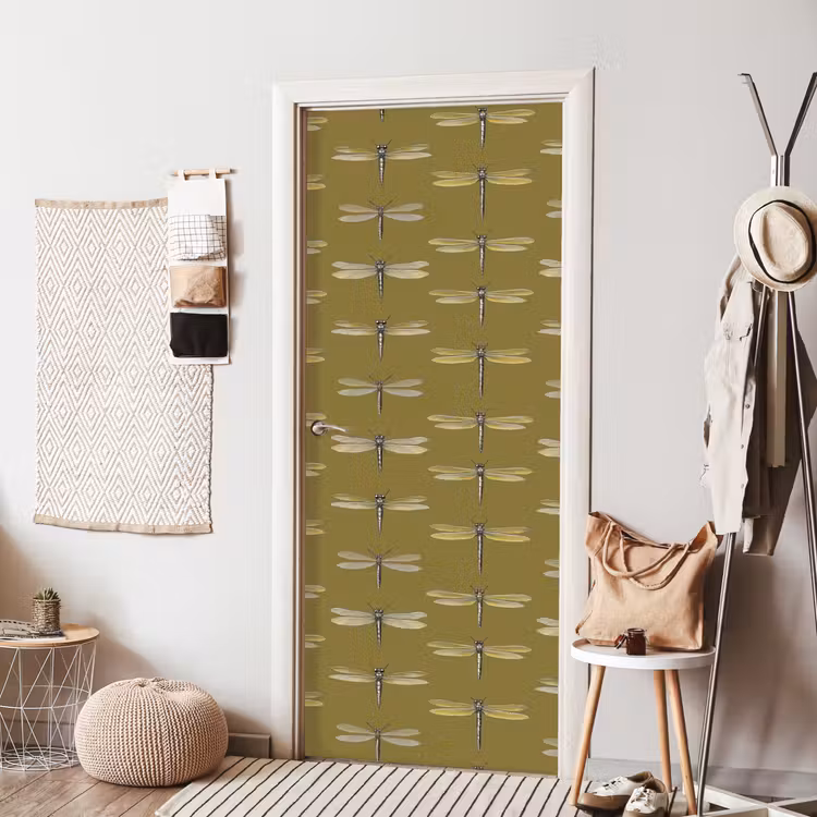 Deursticker - Libellen - Patroon - Groen — 8