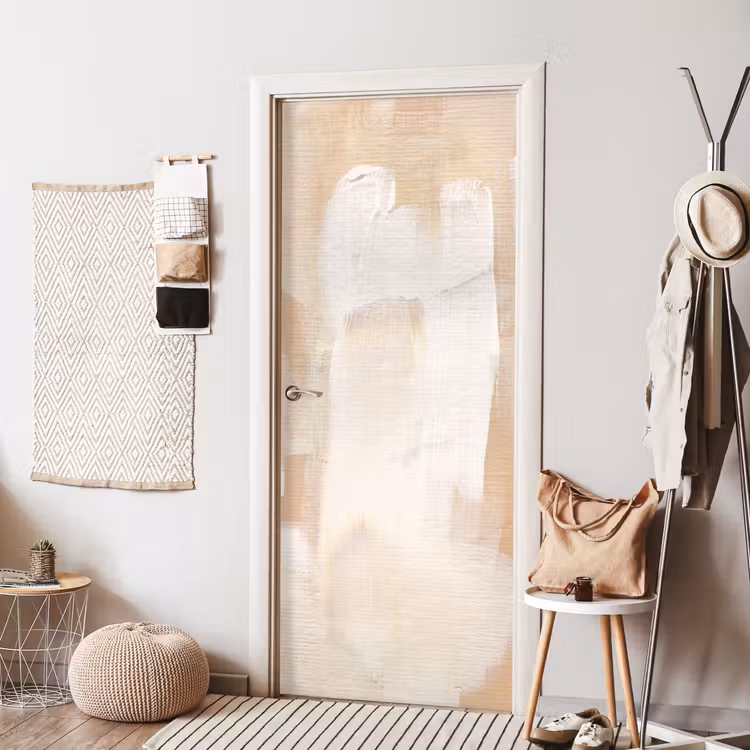 Deursticker - Kunst - Wit - Beige - Modern — 8