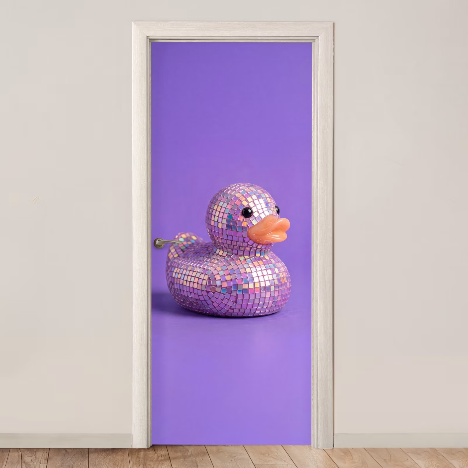 Deursticker - Disco - Eend - Paars — 1