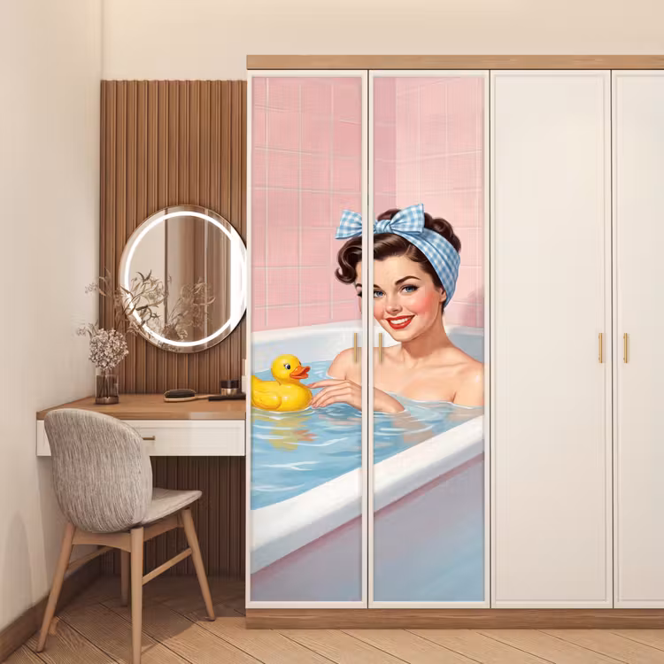 Deursticker - Badkamer - Eend - Blauw — 5