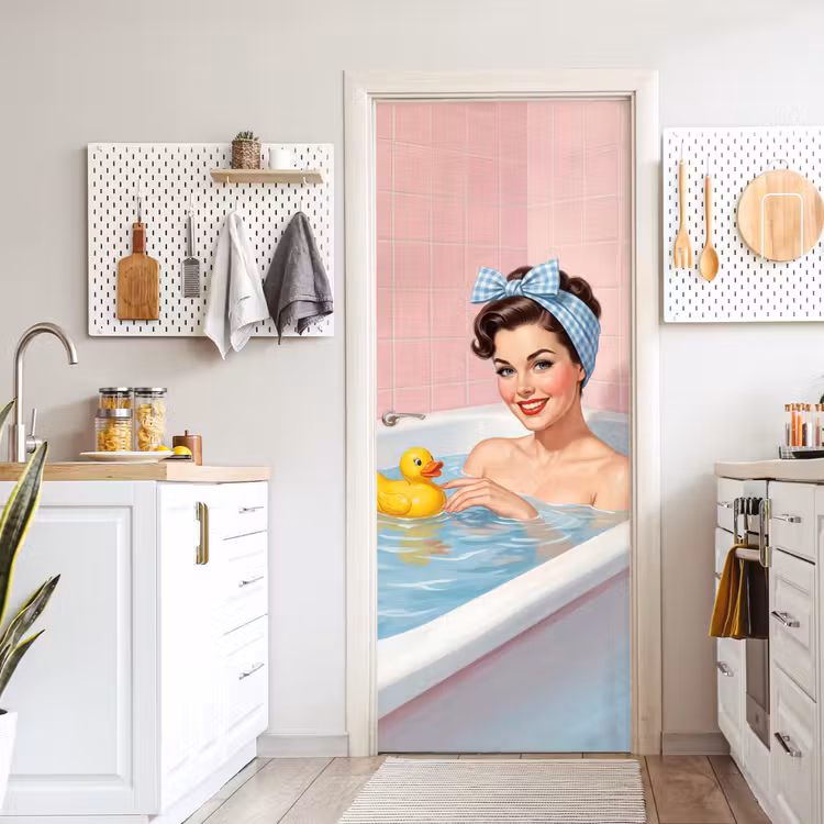 Deursticker - Badkamer - Eend - Blauw — 7