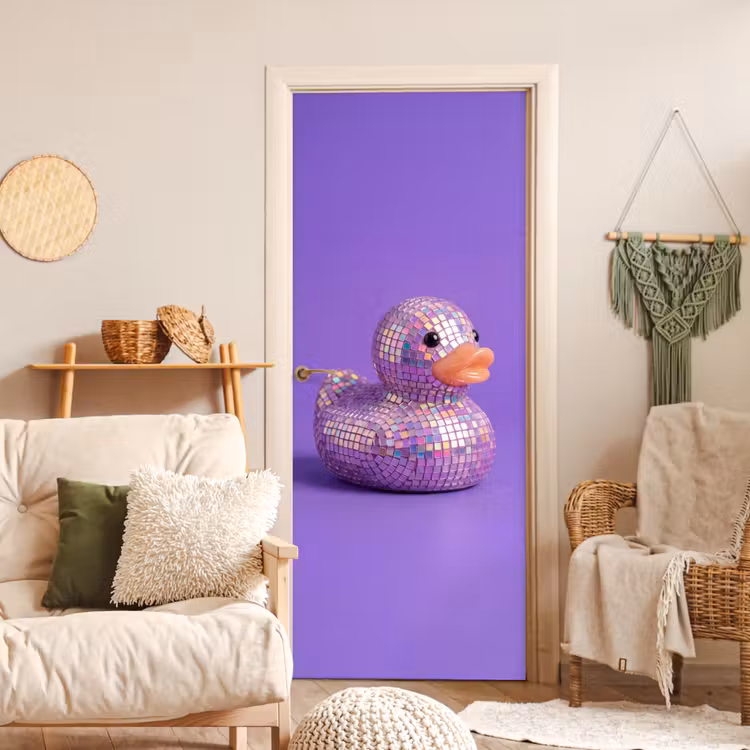 Deursticker - Disco - Eend - Paars — 4