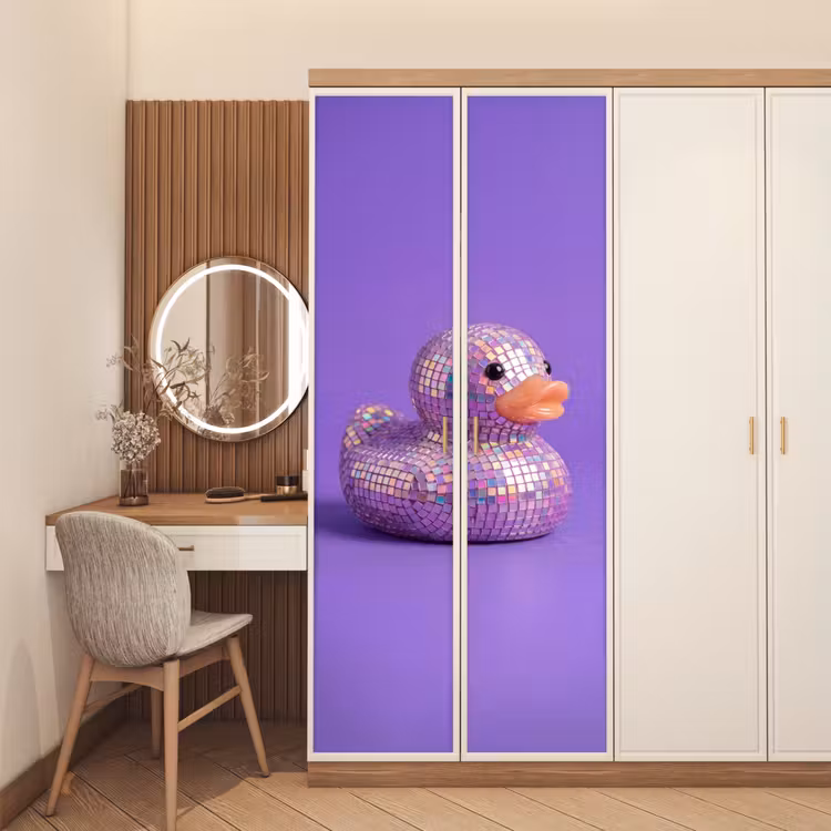 Deursticker - Disco - Eend - Paars — 5