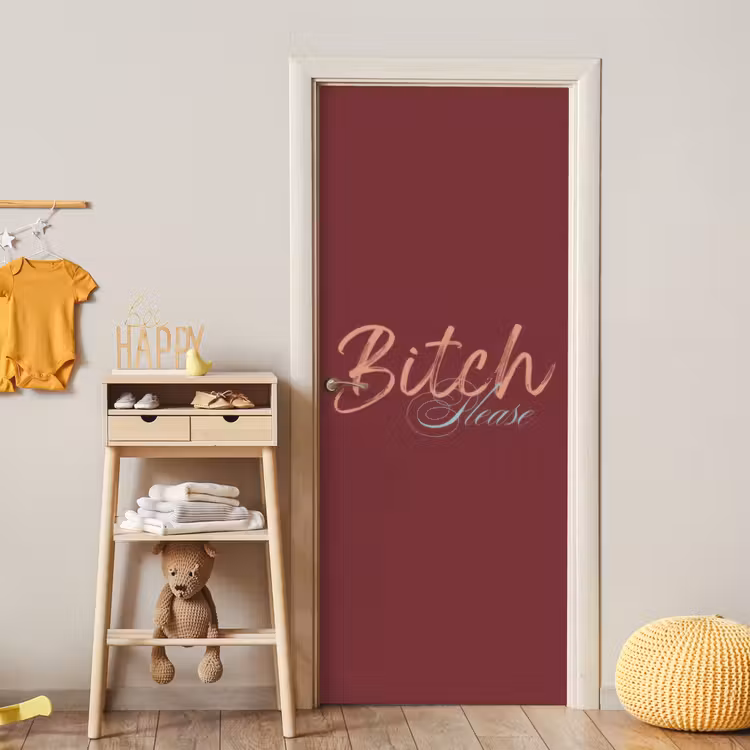 Deursticker - Bitch please - Rood - Blauw — 6
