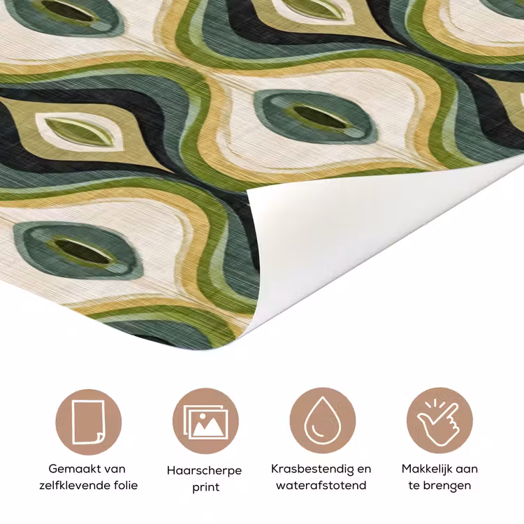 Deursticker - Abstract - Ritmisch - Groen — 3