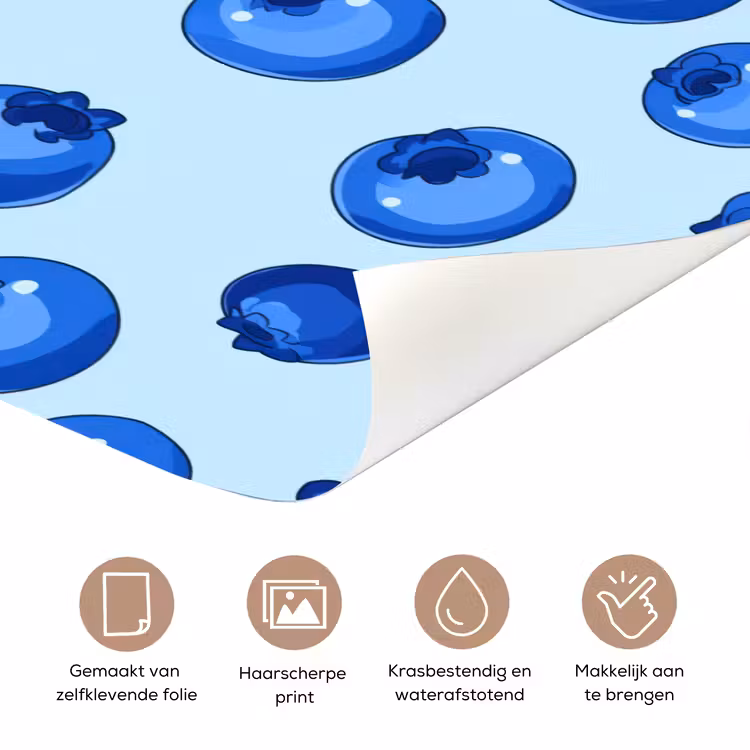 Deursticker - Bessen - Modern - Blauw — 3
