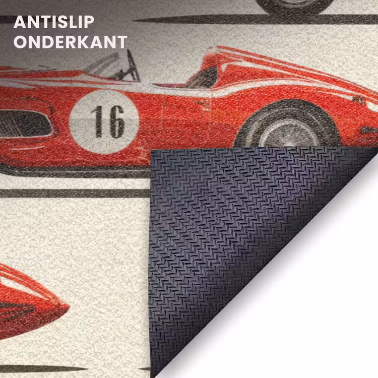 Deurmat - Raceauto - Retro - Rood — 6