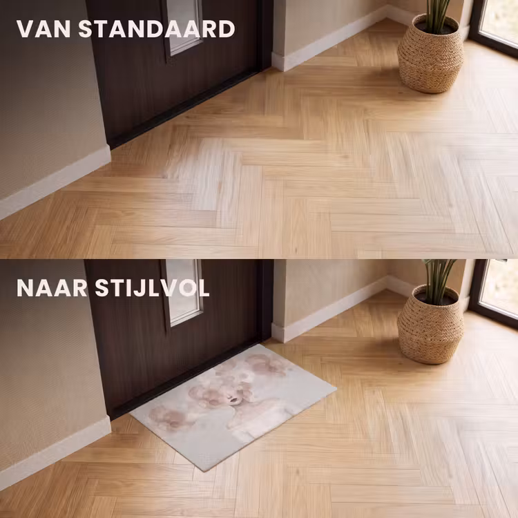 Deurmat - Vrouw - Cirkels - Beige — 3