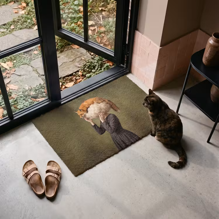 Deurmat - Vos - Surrealistisch - Groen — 2