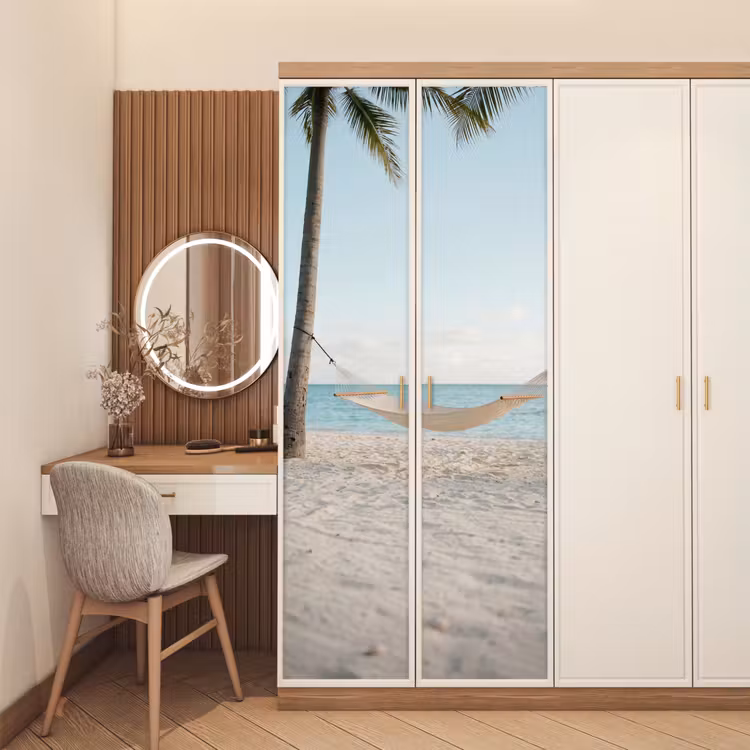 Deursticker - Hangmat - Strand - Wit — 5