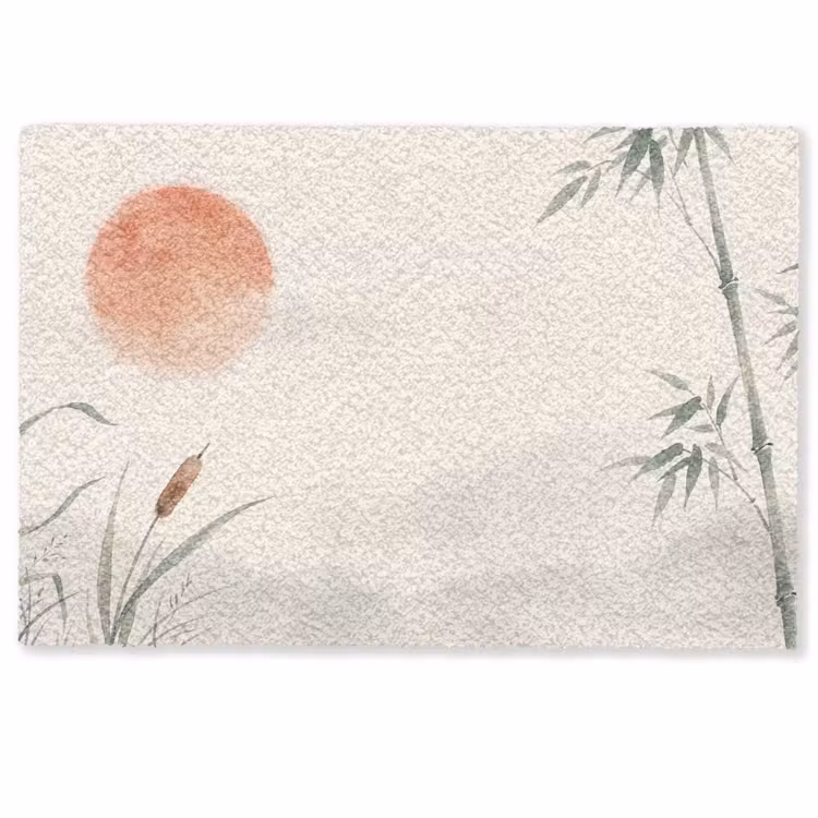 Deurmat - Minimalistisch - Bamboe - Groen — 1