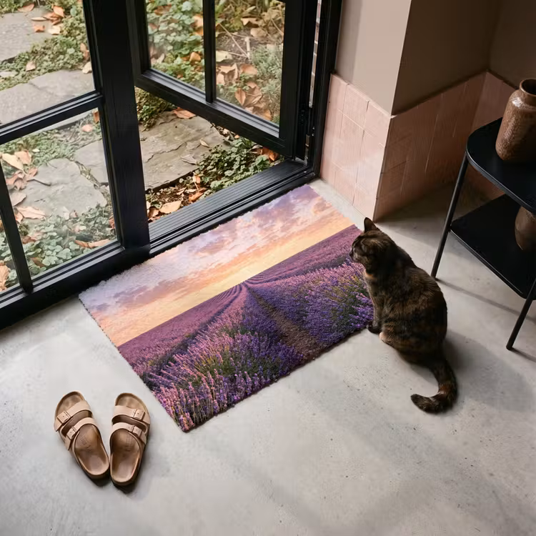 Deurmat - Landschap - Lavendelveld - Paars — 2