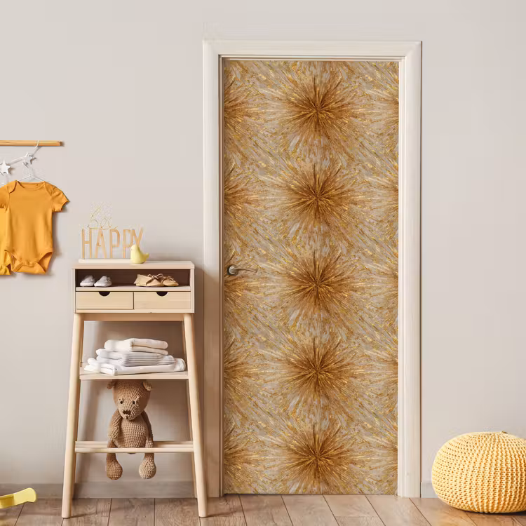 Deursticker - Explosie - Abstract - Goud - Wit — 6